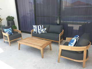 Ubud Teak Sofa Set | Outdoor Lounge Setting in Teak / Sooty / 4 Seater / Ubud Coffee Table_14
