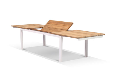 Marseille Extension Outdoor Dining Table in White / 220 - 340cm 1