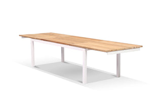 Marseille Extension Outdoor Dining Table in White / 220 - 340cm