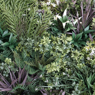 Outdoor Artificial Vertical Garden Wall Panel in Green & White - detail 2.