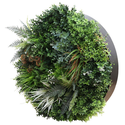 Outdoor Artificial Vertical Garden Wall Disk in Green Eucalyptus / 60cm 2.