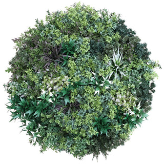 Outdoor Artificial Vertical Garden Wall Disk in Green & White / 100cm 3.