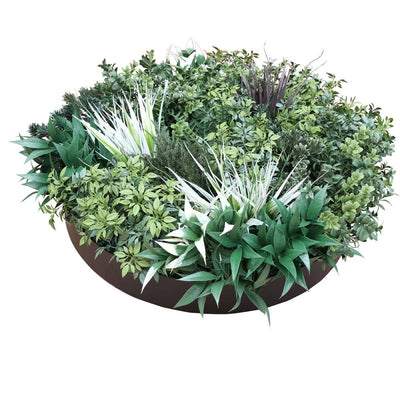 Outdoor Artificial Vertical Garden Wall Disk in White / 60cm 3.