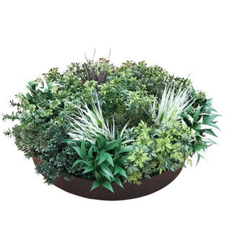 Outdoor Artificial Vertical Garden Wall Disk in White / 60cm 2.