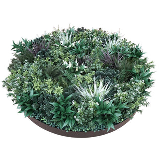 Outdoor Artificial Vertical Garden Wall Disk in Green Eucalyptus / 100cm.