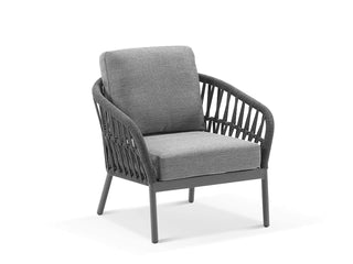 Treble Outdoor Armchair in Charcoal / Carbon / Silver Black