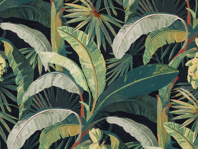 Tropicalia Midnight Outdoor Euro Bolster Cushion in Midnight 1