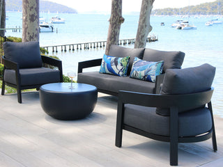 Tropicalia Porcelain Blue Outdoor Euro Bolster Cushion in Porcelain 6.
