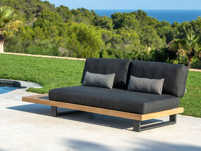 Truro Teak Platform | Outdoor Lounge Setting in Sooty / 4 Seater / Truro Coffee Table_10