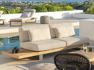 Truro Platform Outdoor Lounge in Tundra Rye / 2 Seater