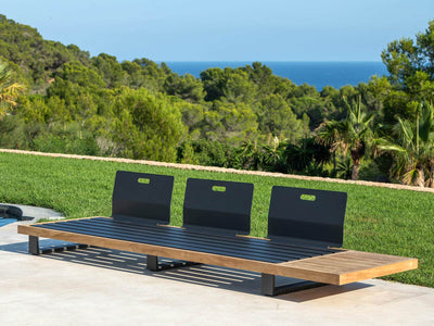 Truro Teak Platform | Outdoor Lounge Setting in Sooty / 6 Seater / Truro Coffee Table_16