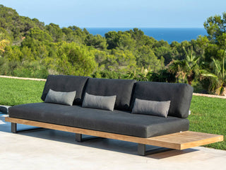 Truro Teak Platform | Outdoor Lounge Setting in Sooty / 5 Seater / Truro Coffee Table_15