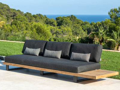 Truro Platform Outdoor Lounge in Sooty / 3 Seater 5.