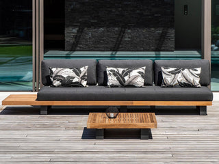 Truro Teak Platform | Outdoor Lounge Setting in Sooty / 6 Seater / Truro Coffee Table_5