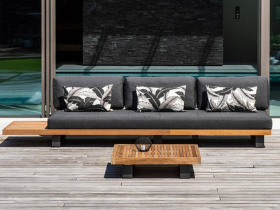 Truro Teak Platform | Outdoor Lounge Setting in Sooty / 6 Seater / Truro Coffee Table_5