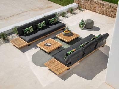 Truro Teak Platform | Outdoor Lounge Setting in Sooty / 6 Seater / Truro Coffee Table_10