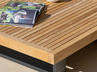 Truro Teak Platform | Outdoor Lounge Setting in Tundra Rye / 4 Seater / Truro Coffee Table_3
