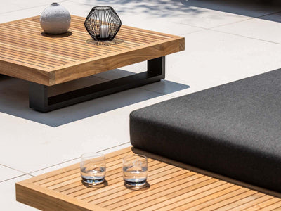 Truro Outdoor Teak Coffee Table - detail.