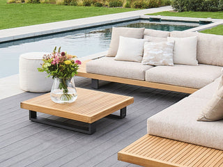 Truro Teak Platform in Tundra Rye / 6 Seater / Truro Coffee Table_1