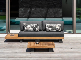 Truro Teak Platform | Outdoor Lounge Setting in Sooty / 4 Seater / Truro Coffee Table_4