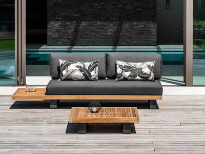 Truro Teak Platform | Outdoor Lounge Setting in Sooty / 4 Seater / Truro Coffee Table_4