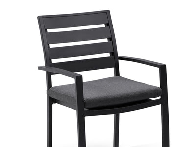 Twain Outdoor Dining Chair in Charcoal / Cinder 1