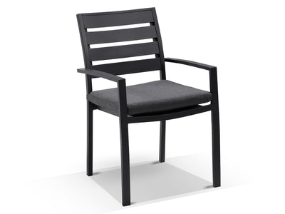 Twain Outdoor Dining Chair in Charcoal / Cinder