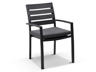 Bronte Extension Table & Twain Chairs | Outdoor Dining Setting in Charcoal / Cinder / 9pc 270cm_2