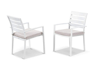 Twain Outdoor Dining Chair Set in White / Pebble / Set of 2_2