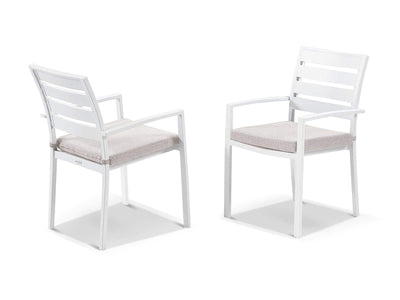 Twain Outdoor Dining Chair Set in White / Pebble / Set of 2_2