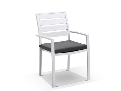 Adele Table & Twain Chairs | Outdoor Dining Setting in White / 9pc 220cm_3