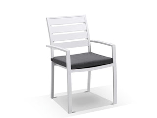 Adele Table & Twain Chairs | Outdoor Dining Setting in White / 11pc 280cm_2