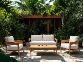 Ubud Teak Sofa Set | Outdoor Lounge Setting in Teak / Lopi Marble / 4 Seater / Ubud Coffee Table_1
