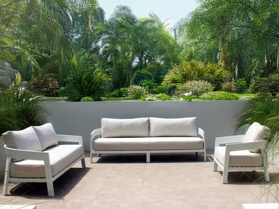 Ubud Sofa Set | Outdoor Lounge Setting in White / Lopi Marble / 6 Seater / Without Coffee Table_1