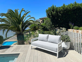 Ubud Sofa Set | Outdoor Lounge Setting in White / Grey Chine / 6 Seater / Aspen Coffee Table Set_2