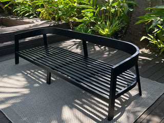 Ubud Outdoor Lounge in Black / Sooty / 3 Seater 1