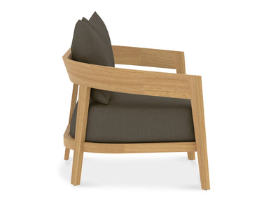 Ubud Outdoor Armchair in Teak / Sooty 5.