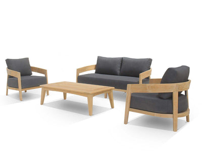 Ubud Teak Sofa Set | Outdoor Lounge Setting in Teak / Sooty / 4 Seater / Ubud Coffee Table_10