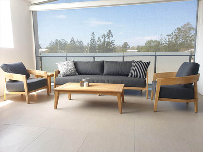 Ubud Teak Sofa Set | Outdoor Lounge Setting in Teak / Sooty / 5 Seater / Ubud Coffee Table_8