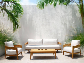 Ubud Teak Sofa Set | Outdoor Lounge Setting in Teak / Lopi Marble / 5 Seater / Ubud Coffee Table_1
