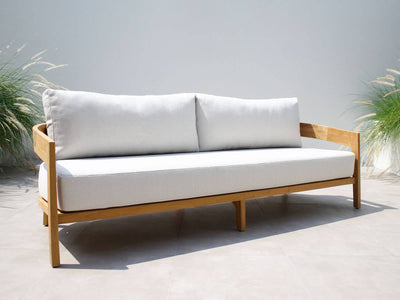 Ubud Teak Sofa Set | Outdoor Lounge Setting in Teak / Lopi Marble / 6 Seater / Ubud Coffee Table_9