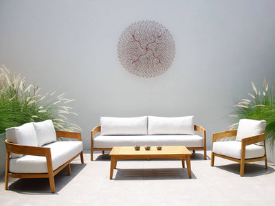 Ubud Teak Sofa Set | Outdoor Lounge Setting in Teak / Lopi Marble / 6 Seater / Ubud Coffee Table_1