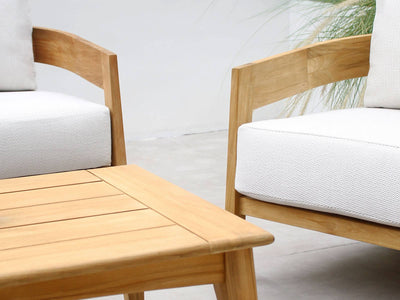 Ubud Teak Sofa Set | Outdoor Lounge Setting in Teak / Lopi Marble / 4 Seater / Ubud Coffee Table_4