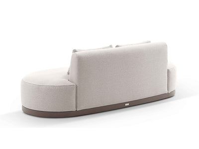 Rivena outdoor sofa backview. fully upholstered outdoor lounge