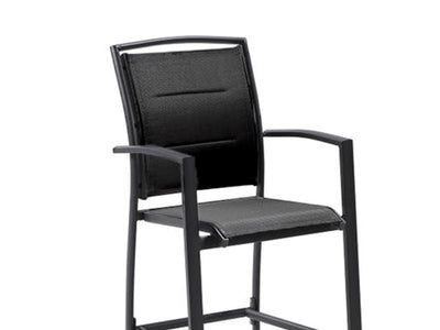 Verde Outdoor Bar Chair in Charcoal / Black 2.