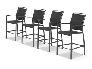 Verde Outdoor Bar Chair Set in Charcoal / Black / Set of 4_1
