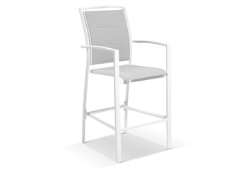 Verde Outdoor Bar Chair in White / Light Grey