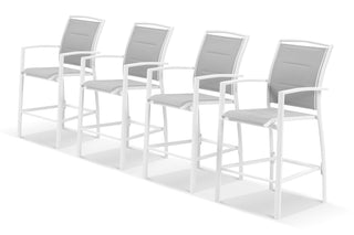 Verde Outdoor Bar Chair Set in White / Light Grey / Set of 4_1