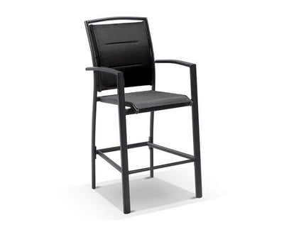 Adele Table & Verde Chairs | Outdoor Balcony Bar Setting in Charcoal / Black / 5pc 140x74cm_3