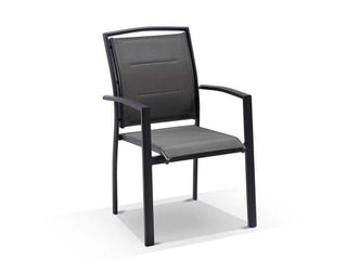 Adele Table & Verde Chairs | Outdoor Dining Setting in Charcoal / 9pc 220cm_3